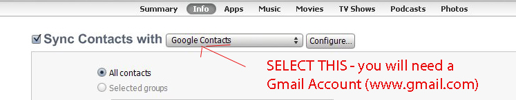 Migrating Contacts from iPhone to SamSung